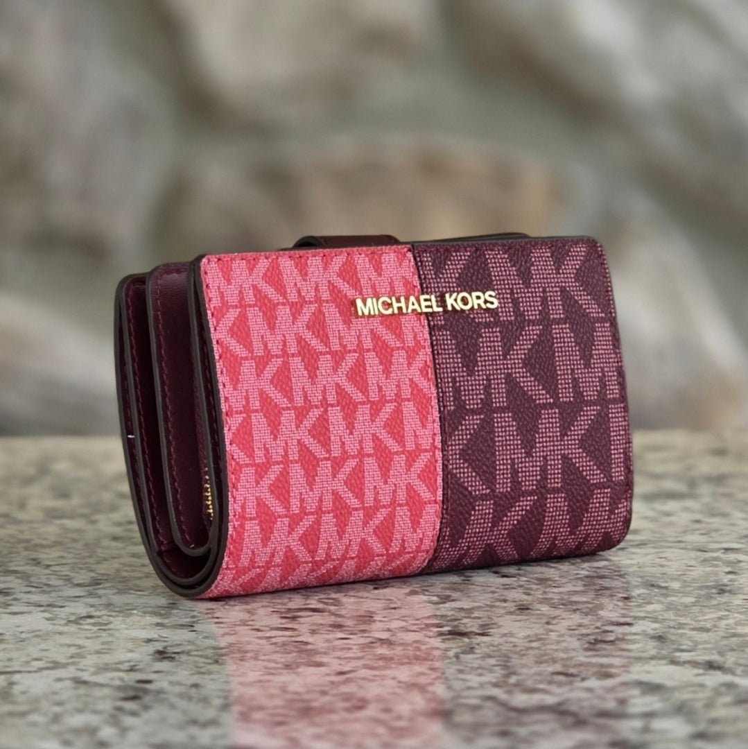 Michael Kors Jet Set Logo Medium Bifold Color-Block Wallet