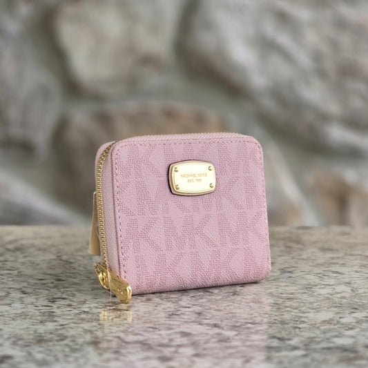 Michael Kors Jet Set Logo Bifold Wallet Pink