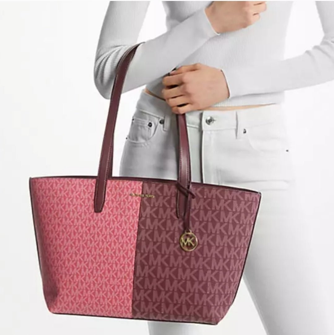 Michael Kors Jet Set Color-Block Logo Medium Tote