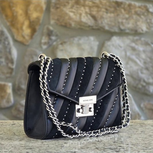 Michael Kors Rose Medium Black Crossbody