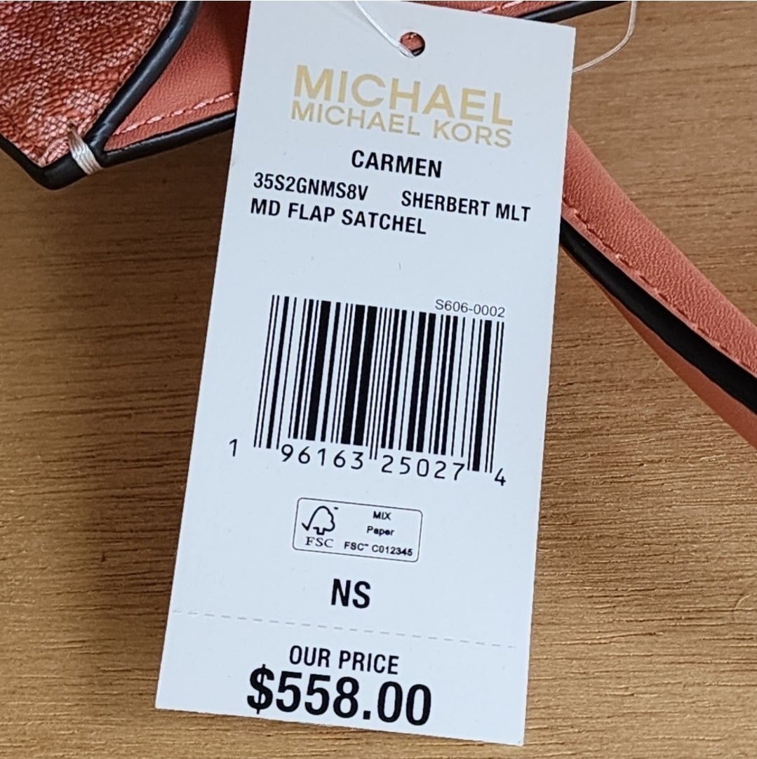 Michael Kors Carmen Logo Medium Pink Satchel