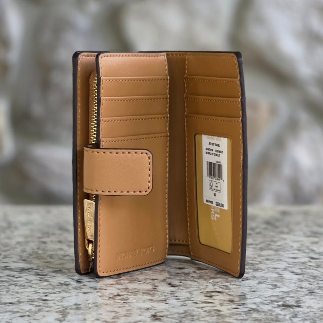 Michael Kors Jet Set Logo Medium Bifold Color-Block Wallet