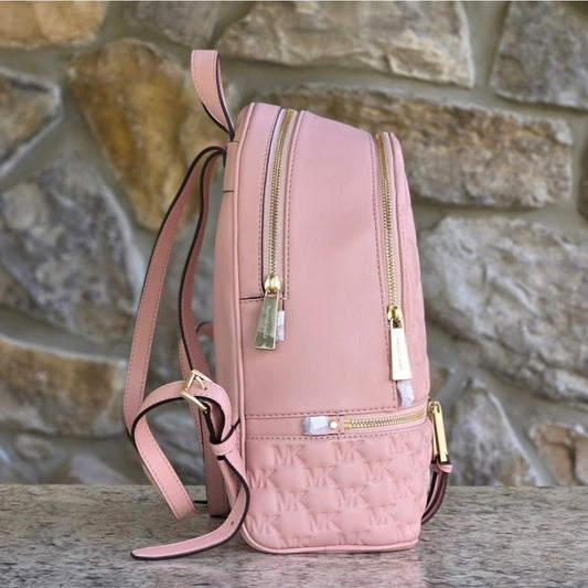 Michael Kors Rhea Embossed Logo MD Backpack Pink