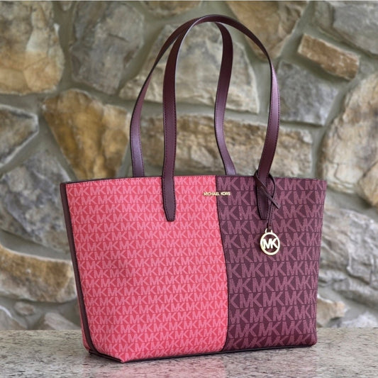 Michael Kors Jet Set Color-Block Logo Medium Tote