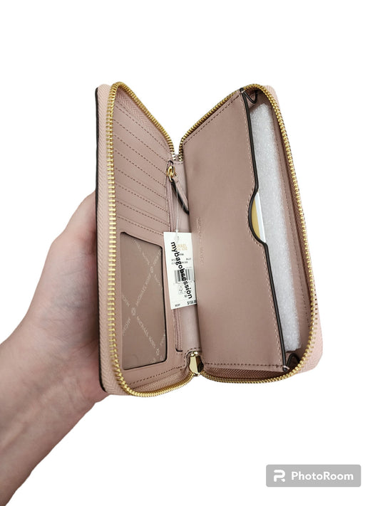 Michael Kors Brynn Logo LG Phone Wristlet Wallet Pink