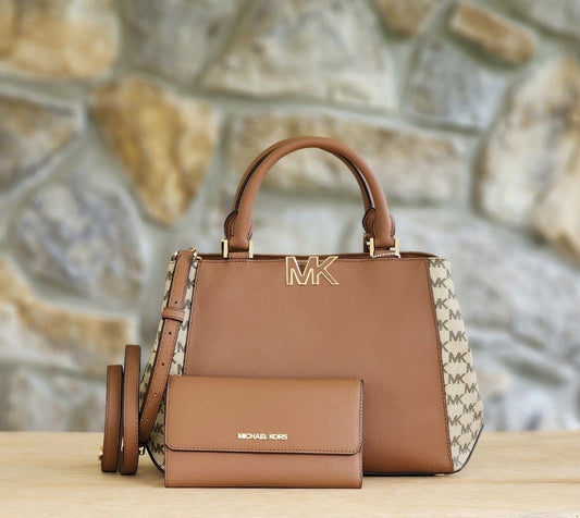 Michael Kors Florence MD Satchel SET Brown