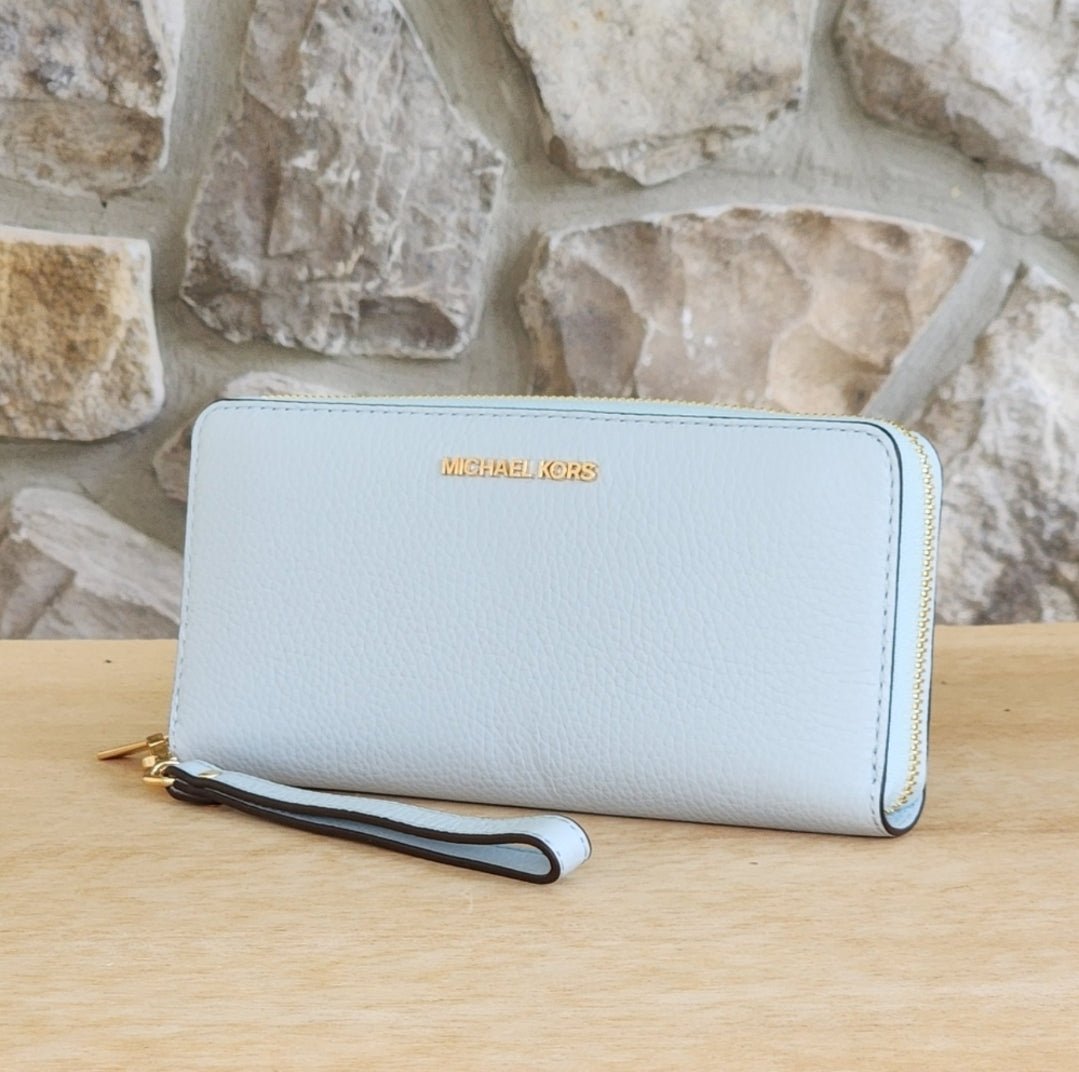 Michael Kors Jet Set Continental Wristlet Wallet Blue