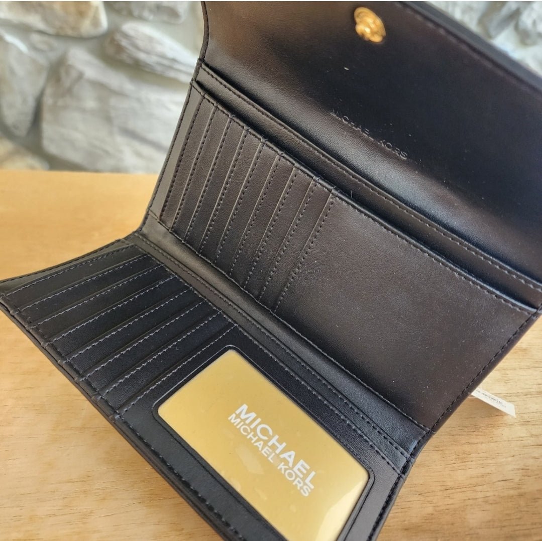 Michael Kors Jet Set Trifold Wallet Black