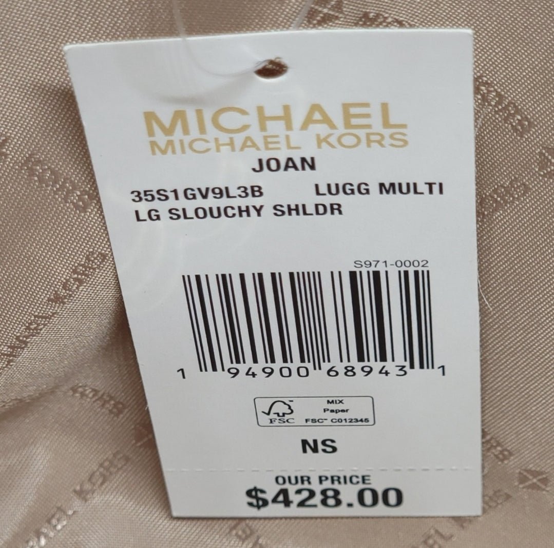 Michael Kors Joan Logo Slouchy Shoulder Bag Brown