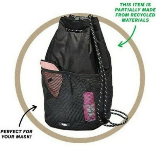 Victoria's Secret Drawstring Backpack Black