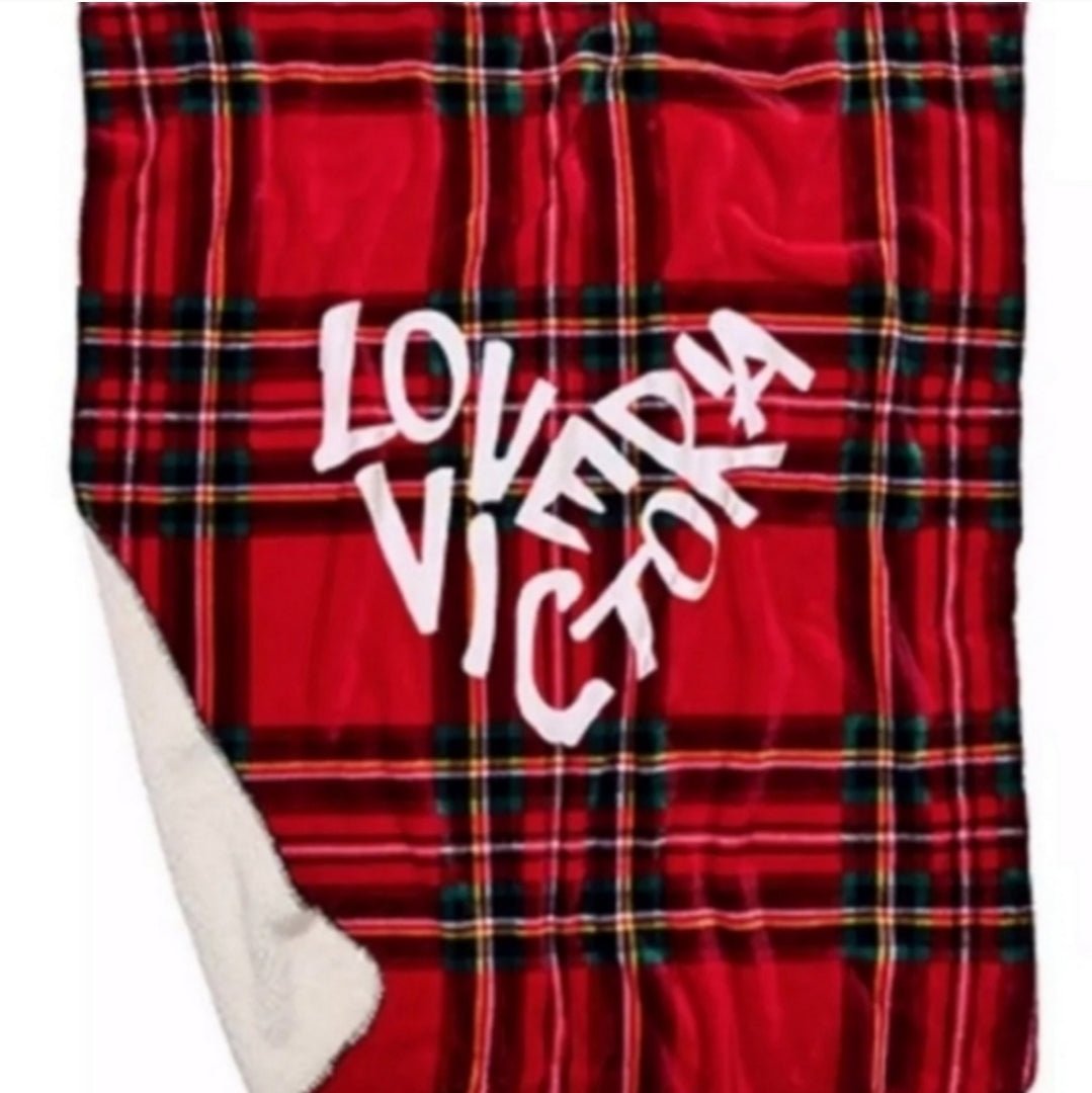 Victoria's Secret Sherpa Plaid Blanket