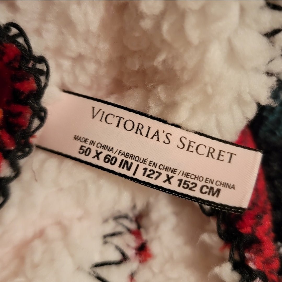 Victoria's Secret Sherpa Plaid Blanket