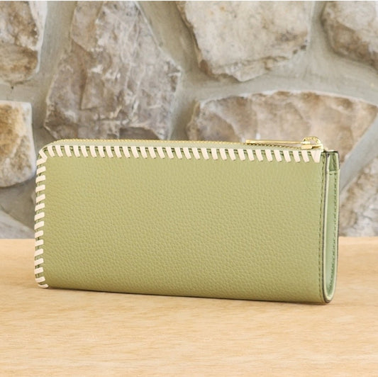 Michael Kors Jet Set Whipstitch LG Wallet Green