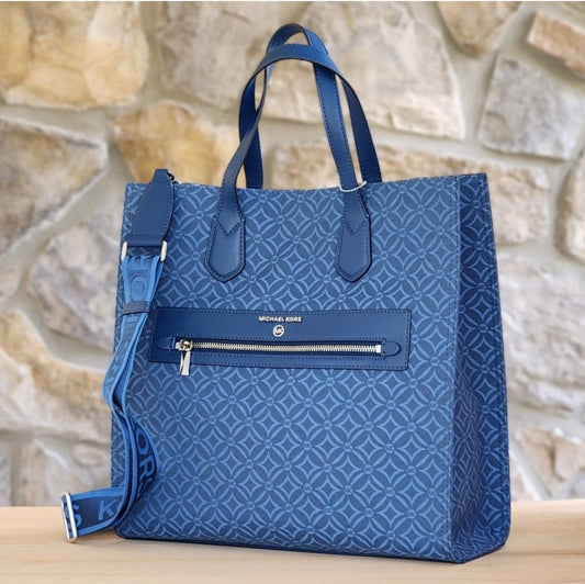 Michael Kors Kempner Logo LG Tote Blue