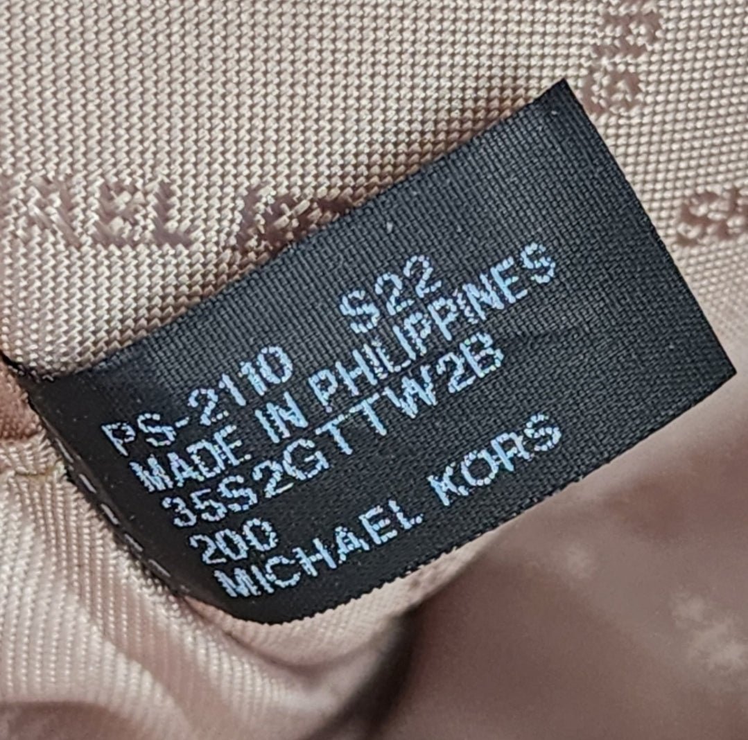 Michael Kors Jet Set Logo Double Zip Wristlet Brown