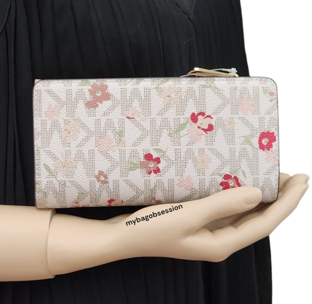 Michael Kors Jet Set Logo Floral Continental Wallet