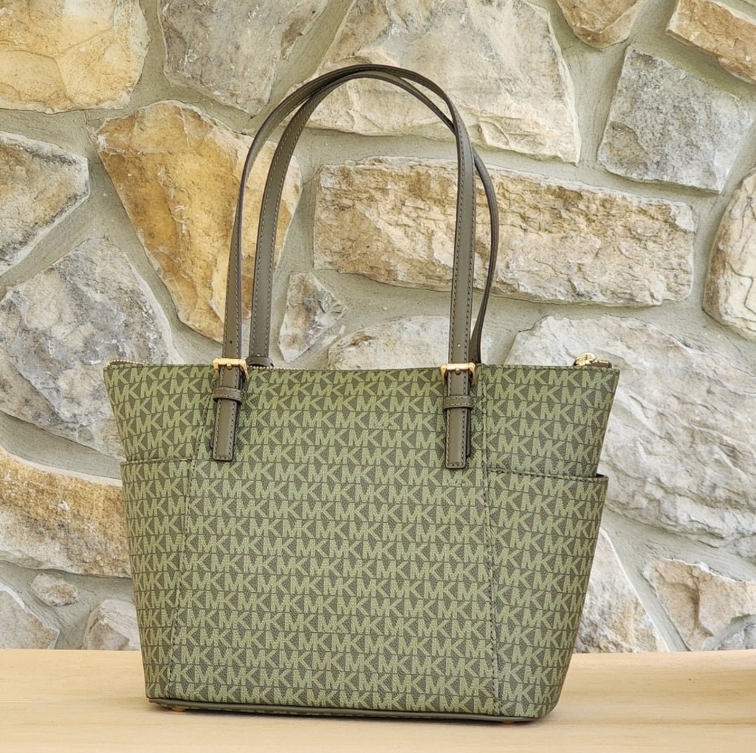 Michael Kors Jet Set Logo MD Tote Green