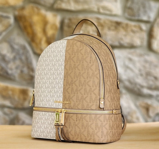 Michael Kors Rhea Logo Color-Block MD Backpack