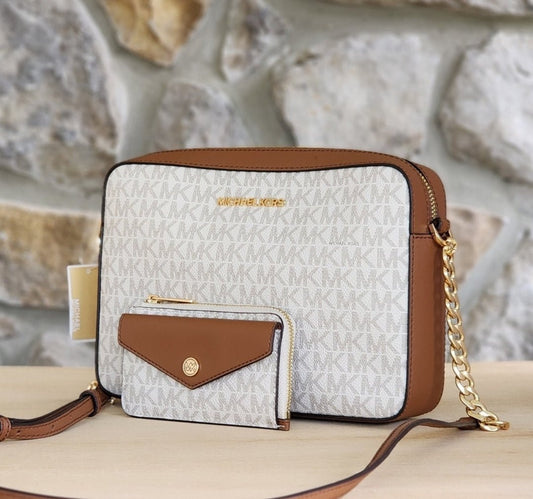 Michael Kors Jet Set Logo EW LG Crossbody SET