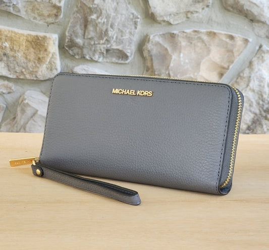 Michael Kors Jet Set LG Continental Wristlet Grey