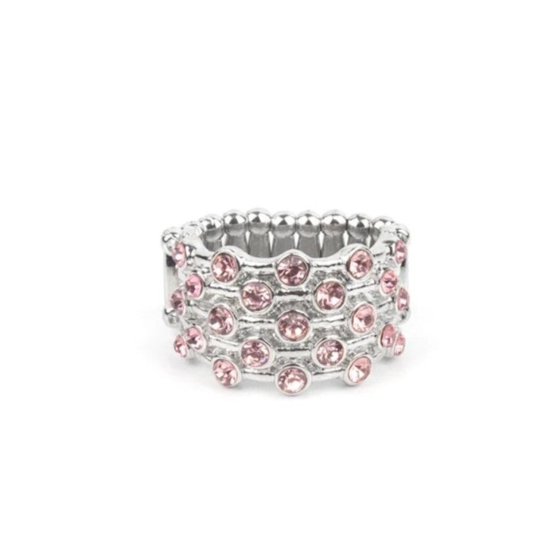 Paparazzi Metro Motivation Pink Ring
