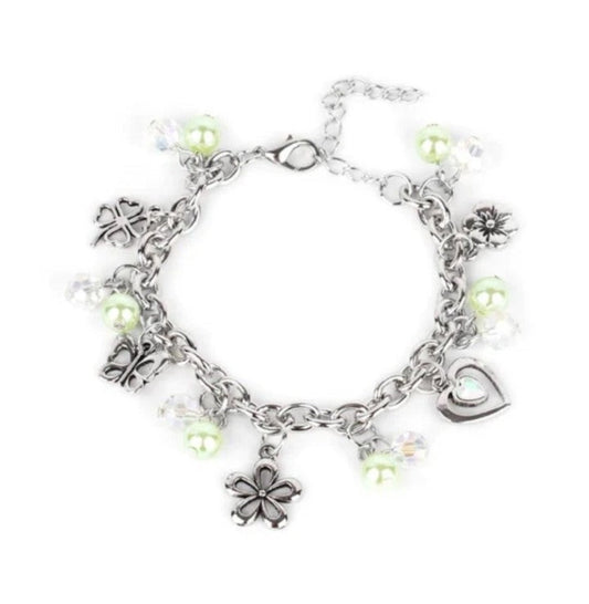 Paparazzi Retreat Into Romance Green Bracelet