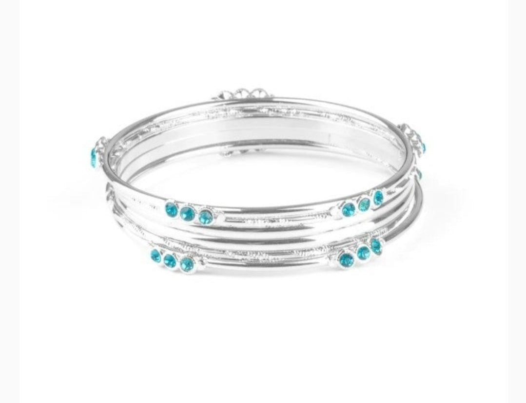 Paparazzi Stackable Sparkle Blue Bracelet