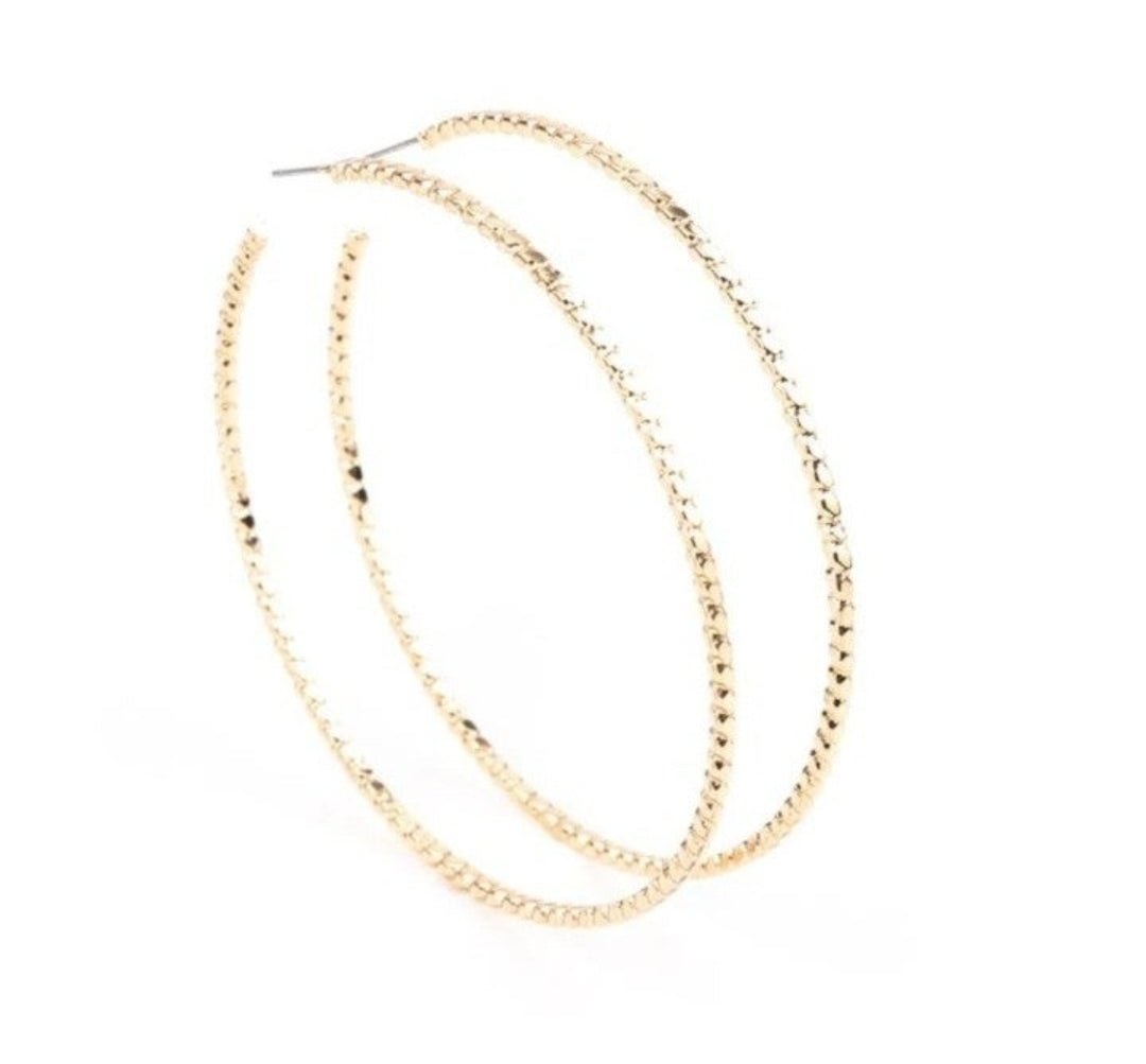 Paparazzi Pump Up The Volume Gold Hoop Earrings