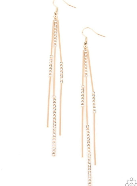 Paparazzi Dainty Dynamism Gold Earrings