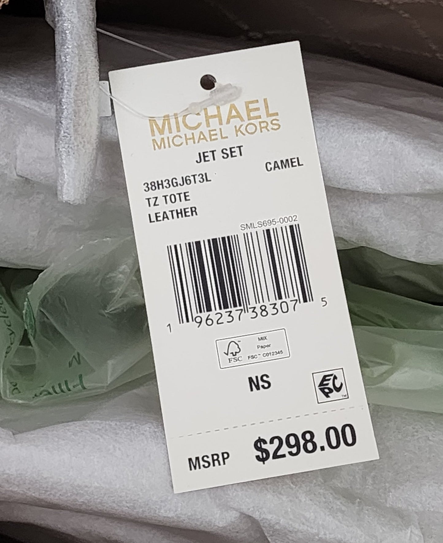 Michael Kors Jet Set Top Zip Tote Tan