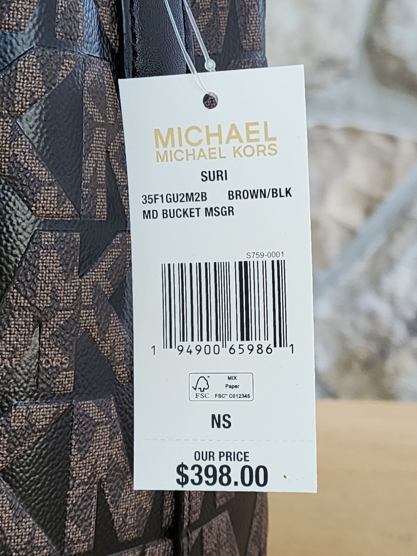 Michael Kors Suri Logo MD Bucket Crossbody